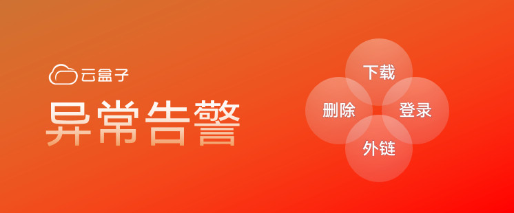 异常告警,操作预警,下载预警,删除预警,云盒子,企业网盘